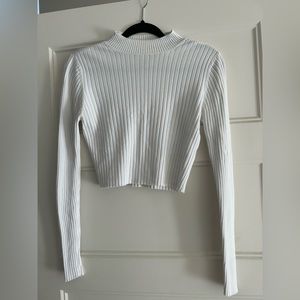 White ribbed long sleeve